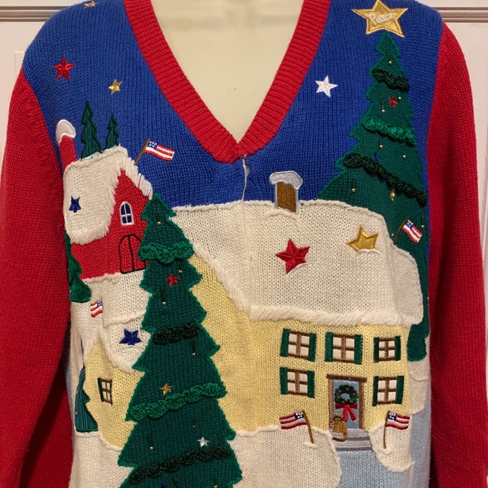 Quacker Factory Medium Christmas Ugly Sweater‎ - Picture 2 of 4